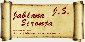 Jablana Šironja vizit kartica
